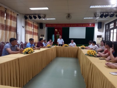 Các đồng chí Lãnh đạo Sở Nội vụ thành phố Huế đến thăm và làm việc  với Trung tâm Điều dưỡng, chăm sóc người có công